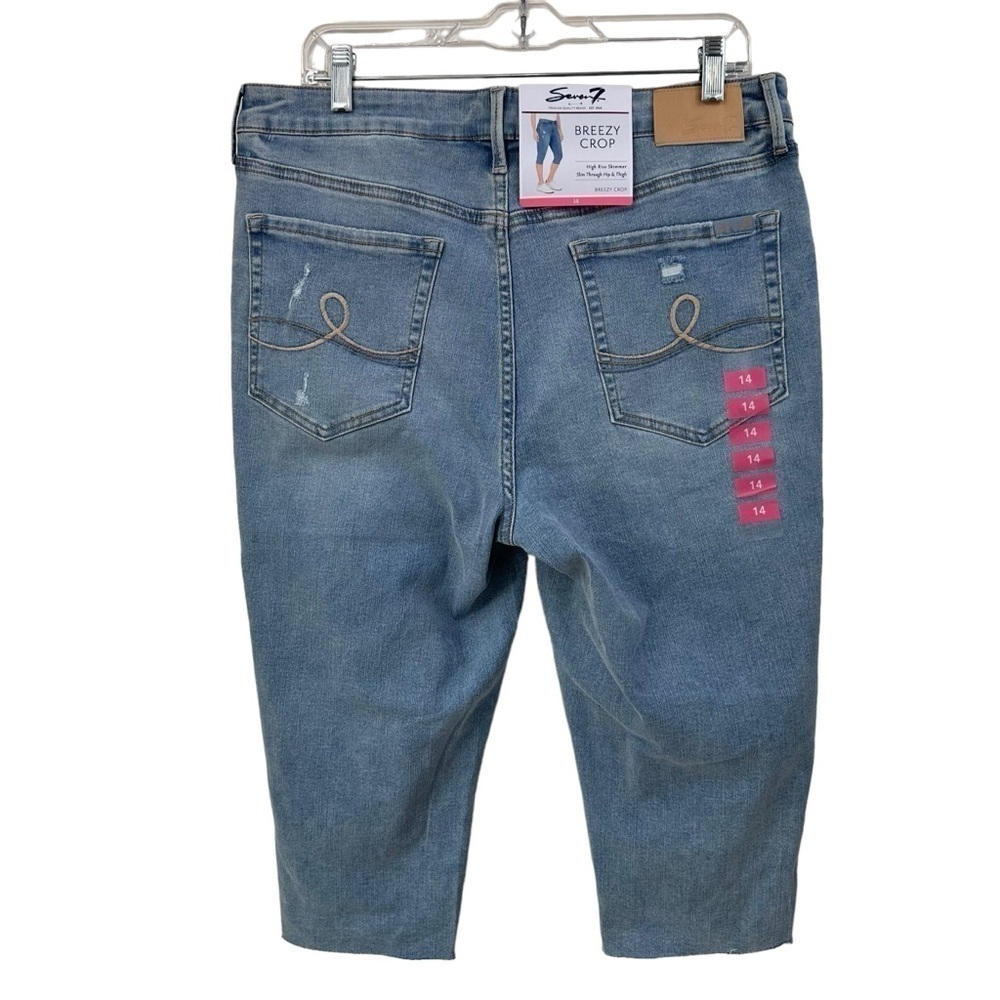 Seven7 Breezy Crop High Rise Skimmer Jeans, 14 - Picture 7 of 9